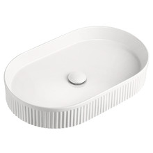 Pill 580mm Fluted Above Counter Ceramic Basin